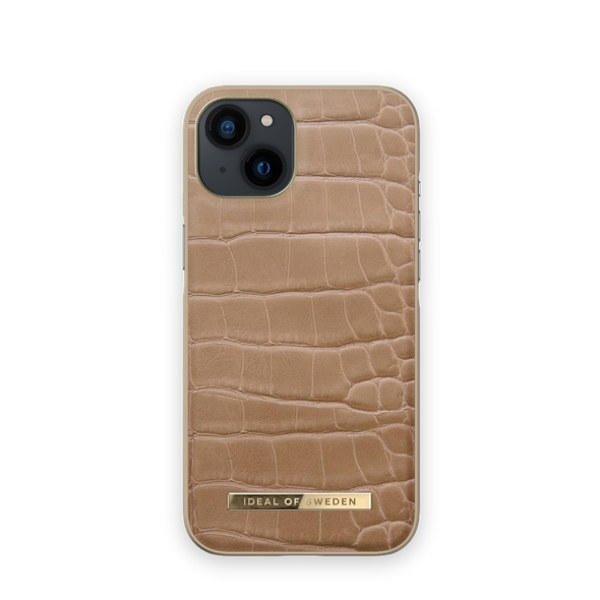 Ideal of Sweden Atelier Case iPhone 13 Camel Croco Brun