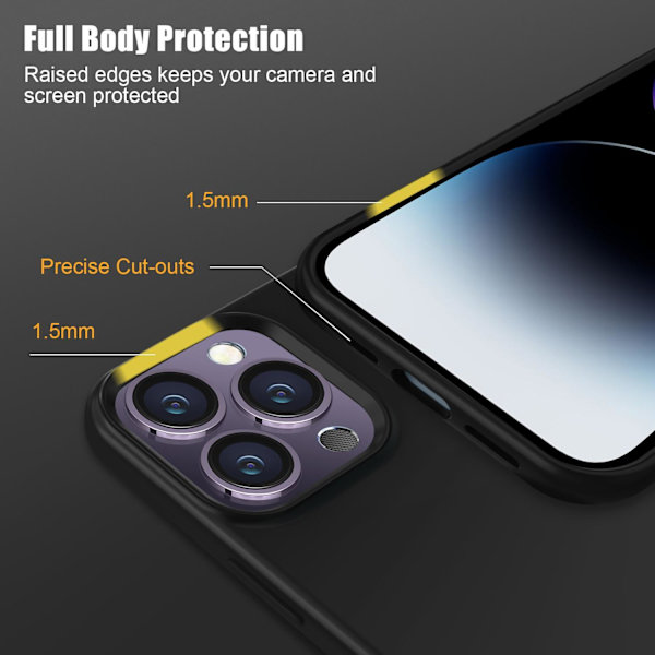 Phonet Mobilskal iPhone 14 Pro Max -  Black Svart