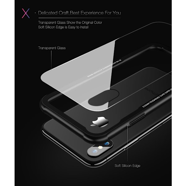 Mobilskal i härdat glas till iPhone XR