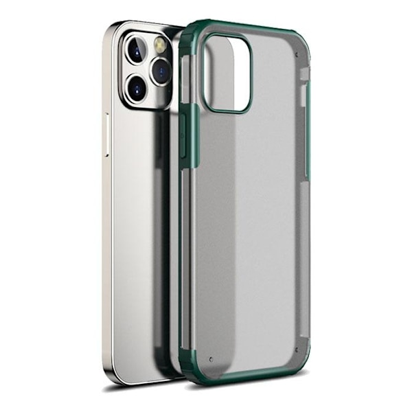 PHONET SKAL iPhone 11 Pro / X / Xs TRANSPARENT MED  GREEN KANT Grön