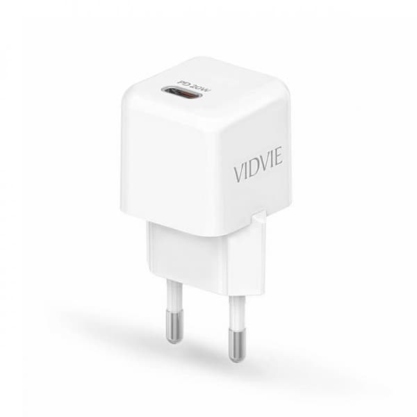 Mini Väggladdare USB-C PD 20W till iPhone - Samsung Vit