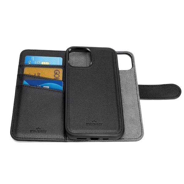 iPhone 11 / XR Plånboksfodral Magnet med Skal Svart