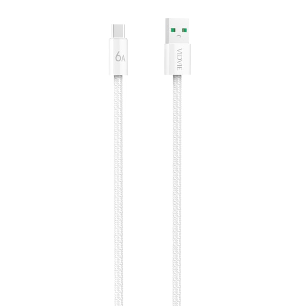 Vidvie – Premium USB-A till Lightning-kabel 120 CM Vit