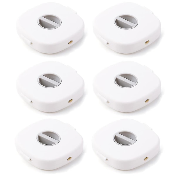 6 delar utdragbar kabelhantering Laddsladd Organizer Telefonsladdhållare Utdragbar kabelupprullare Litet case för USB kabel Headset C Nordic white
