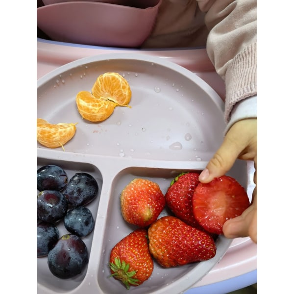 Silikon Baby Set| | Baby Led avvänjning Tillbehör Självmatande äta set Anthracite