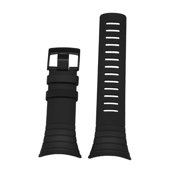 Justerbart silikonersättningsarmband för armband för Suunto Core Series svart
