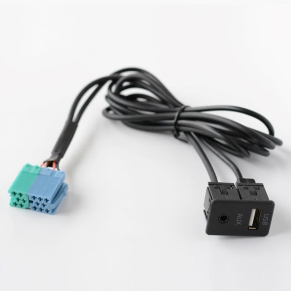 Radioförlängning Aux USB -port Adapter Kabelkabel Assy För svart