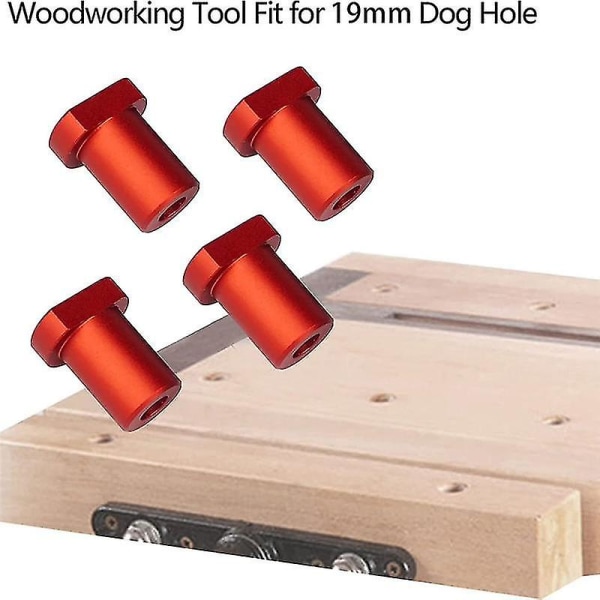 4st träbearbetningsbänk Hund aluminiumlegering Arbetsbänk Pig T-spår Hyvling Stopp Positionering Hyvling Plus röd