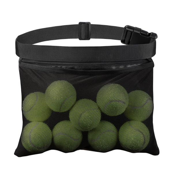 Tennisbollsbandhållare Pickleball Tennisbollar Pickleballs Hållare Tillbehör För Dam Kjol Herr Midja Höftväskor Tillbehör Påse Säck Pickle Ball Ba svart