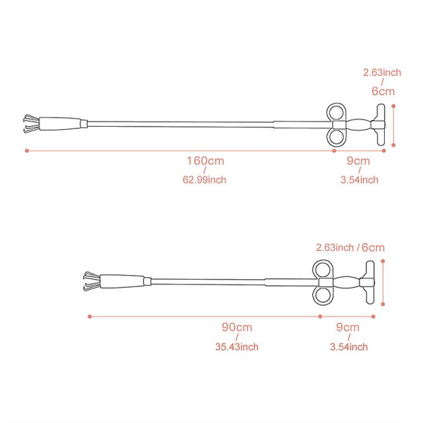 Avloppsrör muddring Extraktor Flexibel gripklo Reacher Tool Dräneringstäppa White 0.9M