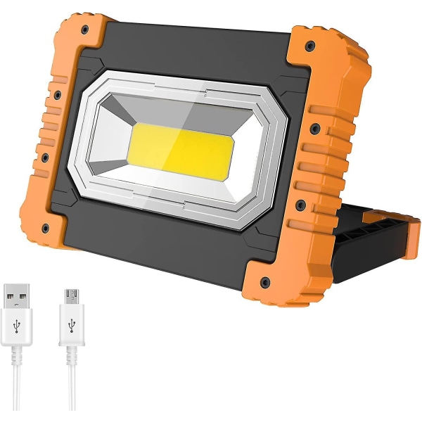 Led Construction Spotlight Uppladdningsbart batteri Spotlight Led Arbetsljus orange