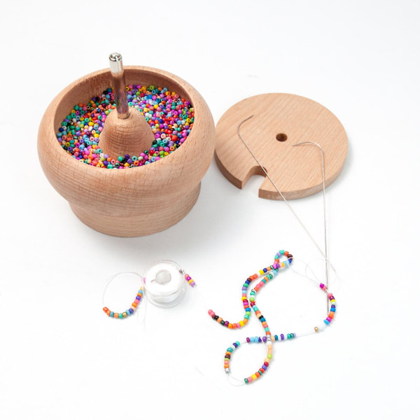 Bead Loader Bead Spinner För smyckestillverkning DIY Seed Bead Clay Bead DIY Craft beige