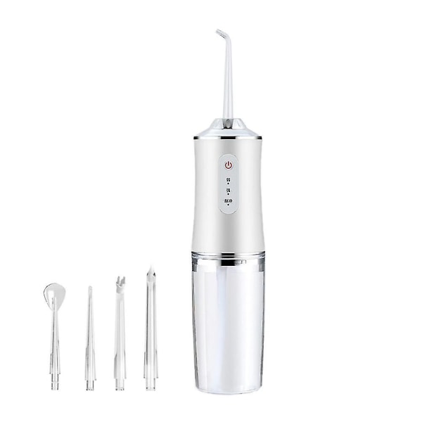Oral Irrigator Portable Water Dental Flosser USB Uppladdningsbar 3 Mode Water Flosser 240ml vattentät tandrengöring White