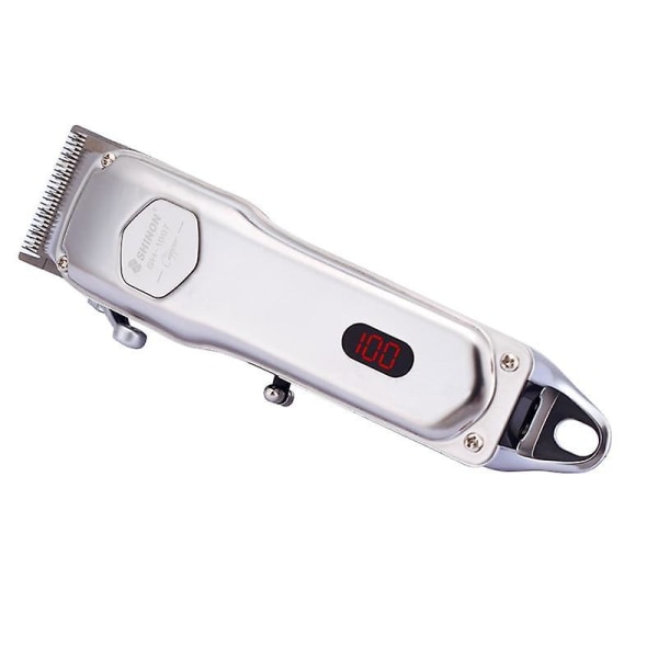 Barber hårklippare Uppladdningsbar elektrisk maskin skäggtrimmer rakapparat sladdlös (vit) vit