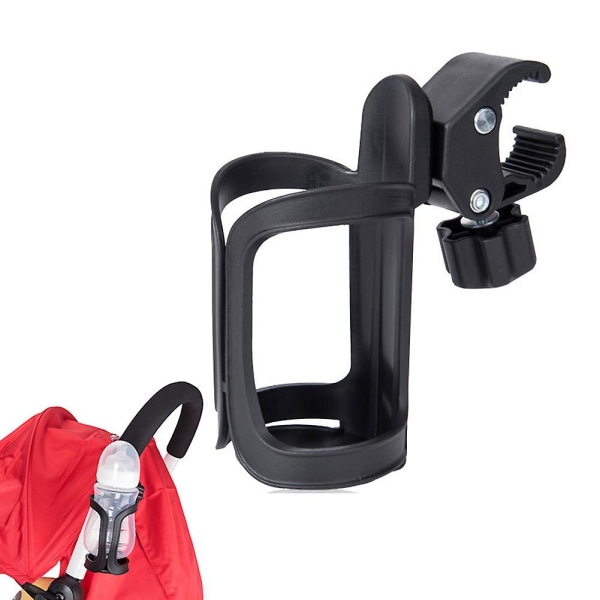 Flaskhållare Universal 360 graders rotation Antiglidkopp Dryckeshållare för barnvagn Cykel Rullstol svart
