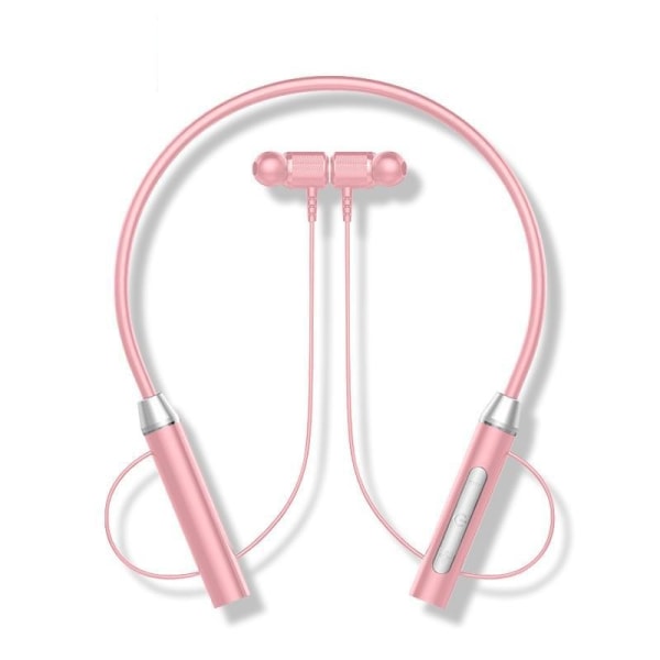 Magnetic Bluetooth 5.0 Trådlöst Nackband Hörlurar Hörlurar Handsfree Headset Pink