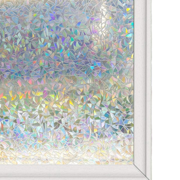 3D Rainbow Window Film Hem Sekretess Glasfärgat statiskt klistermärke 500CM 60*500CM