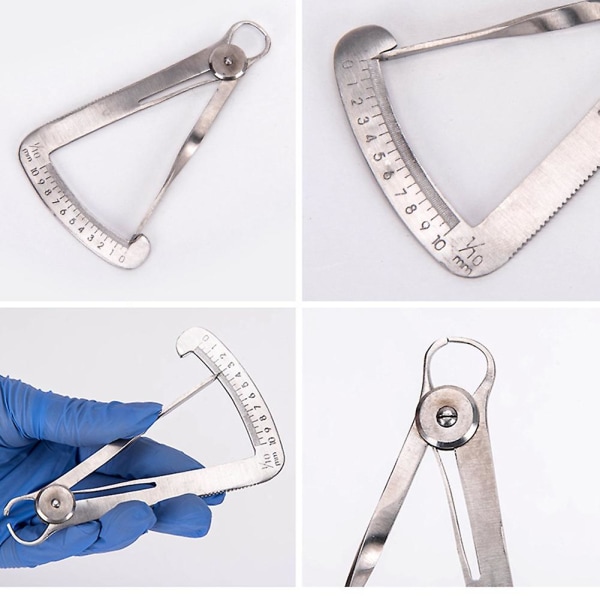 Tandmätare Bromsok Tandläkare Verktyg Tandmätare för Tandlabbverktyg (för metall) silver