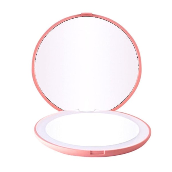 Led Makeup Mirror Lins Vikbar Spegel Förstoring 10 gånger Detaljer Spegel rosa