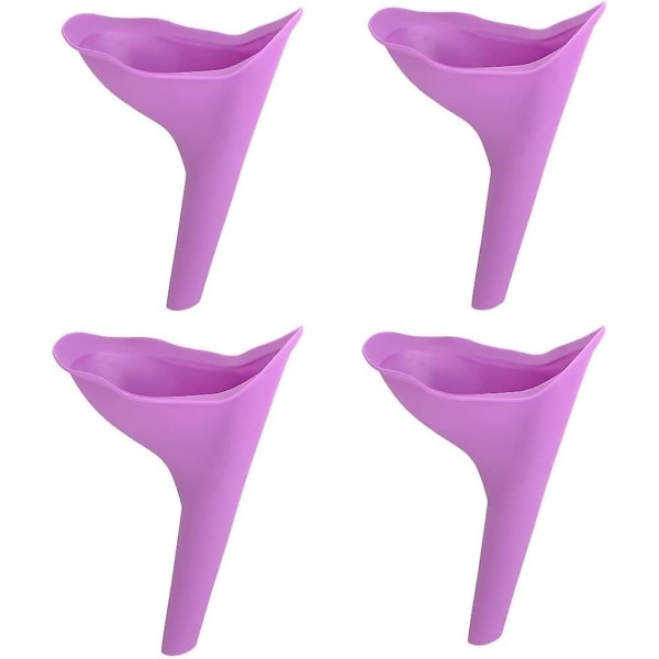 Kvinnlig urineringsanordning. Lady Portable återanvändbar silikon urinal kisstratt lila