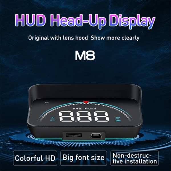 Head-up display högupplöst bil portabel projektor gränsöverskridande leverans universal bil display svart