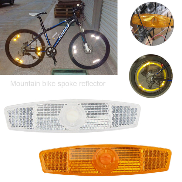 4x Cykelhjul ekerreflektor Mountainbike Cykling Säker varningsdekoration White