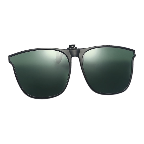 Polariserad Clip-on Flip Up Solglasögon Uv400 linser Vändbar polariserad Clip Xianmu Dark Green