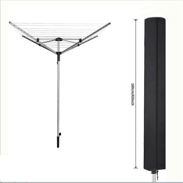 210d Oxford tyg utomhusparaply cover för utomhusklädsel Cover 30 * 30 * 168 cm svart