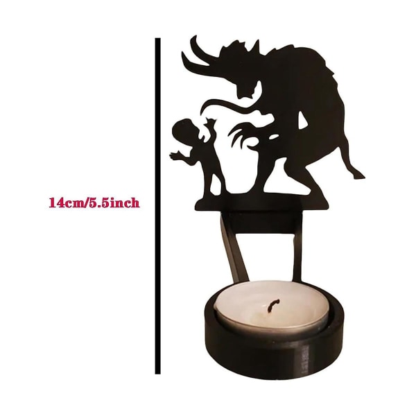 Funny Shadow Ljushållare halloween Heminredning Centerpiece Ljusstake Bordsskiva Dekorativt ljus svart