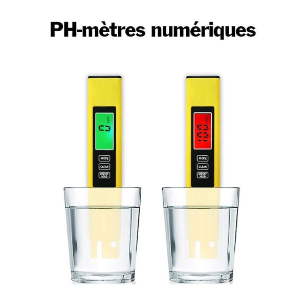 Msbd Digital Ph Meters Ph Meter Precision 0,01 Ph 0-60 Celsius -14 Ph Food Brewing Water Mätområde gul