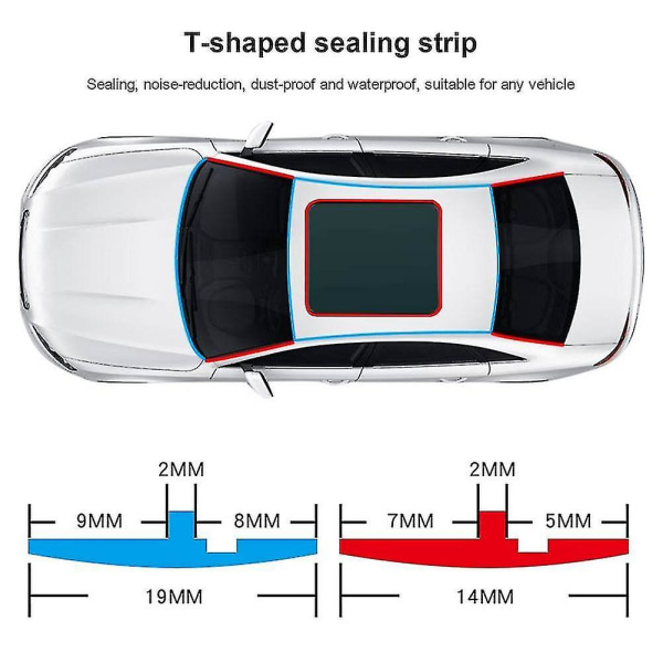 Gummi biltätningar kanttätningslister Auto tak vindruta bil tätningsmedel skyddslist fönster tätningar N 19mmX2m