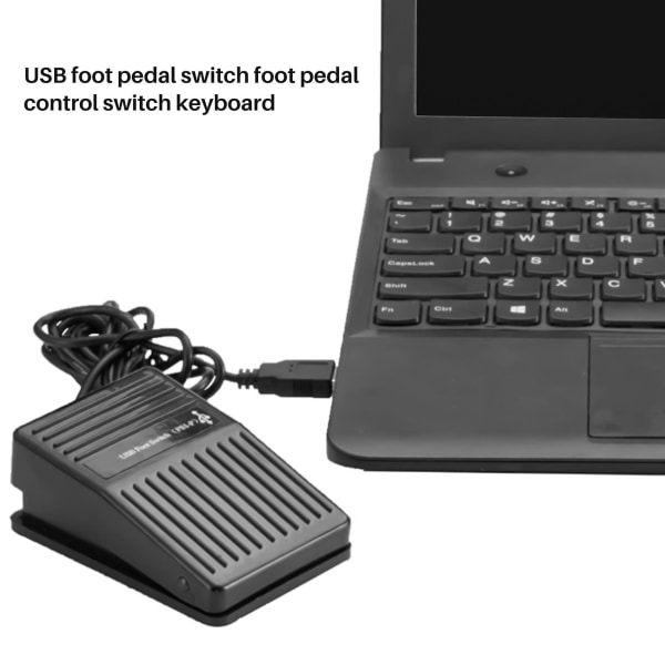 USB fotpedalbrytare Kontrolltangentbord Action För PC Datorspel Ny fotpedal USB Hid Pedal svart