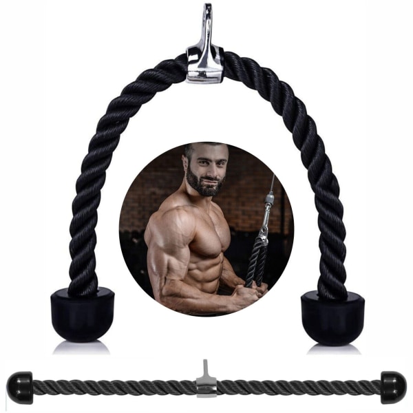 Repkabel Fitness Gym Triceps Triceps Triceps Machine Lifting Diy System Workout svart