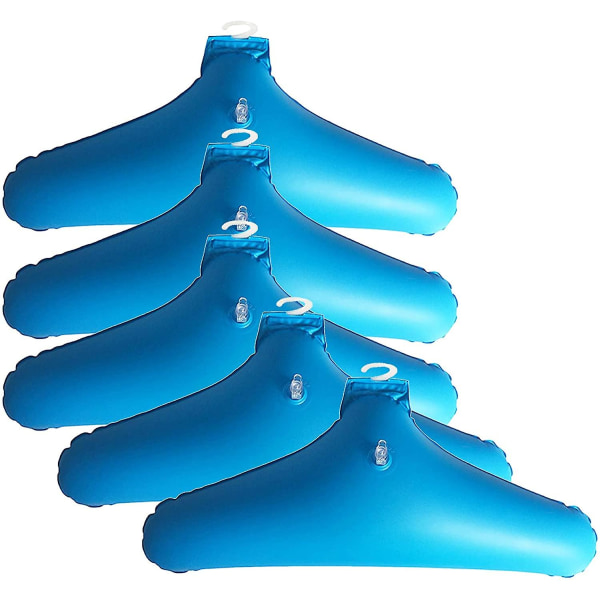 Uppblåsbara hängare för kläder - 5 st Pvc uppblåsbar hopfällbar klädställning Anti-halk bärbar klädhängare blå