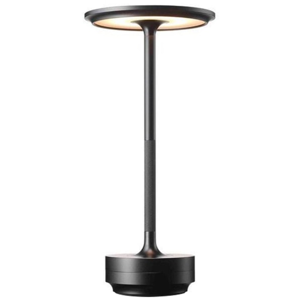 Led sladdlösa bordslampor-bärbara Uppladdningsbar utomhusbordslampa metall Steglös dimbar batteridriven lampa black