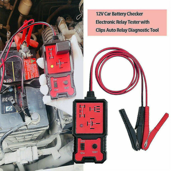 Relätestare 12v Universal Elektronisk Automotive Bilkretsdetektor Batterikontroll Autoreparationsverktyg Starlight röd