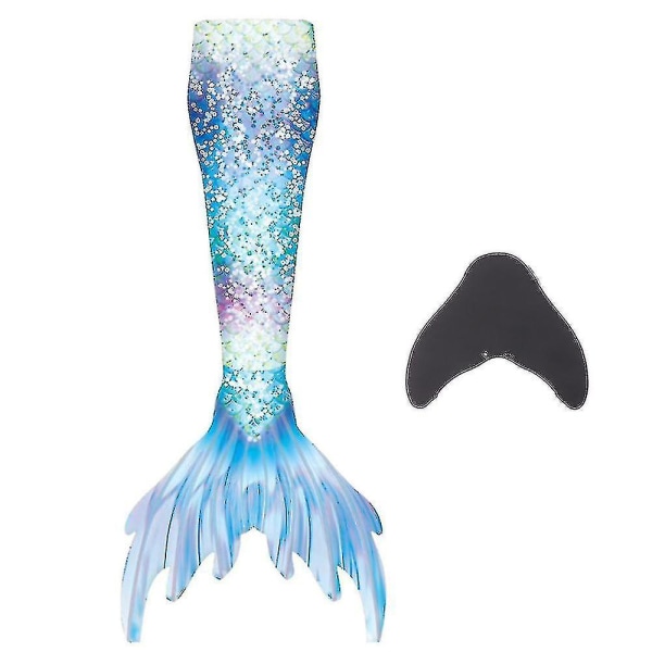 Aleko Mermaid Tails För Simning För Barn Och Vuxna Med Monofin Blue Xl flerfärgad