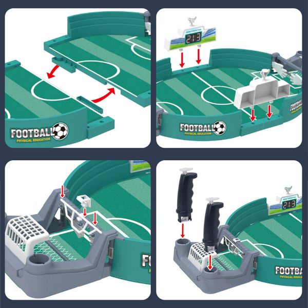 Roligt fotbollsbordsspel för barn Vuxna Bordsfotboll interaktiv leksaksspelgåva grön