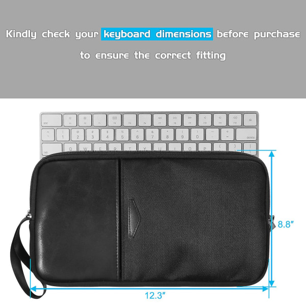 Bärbart tangentbord och mus case för Apple Magic Keyboard A1644 och A1314 Magic Mouse ( endast case ) svart