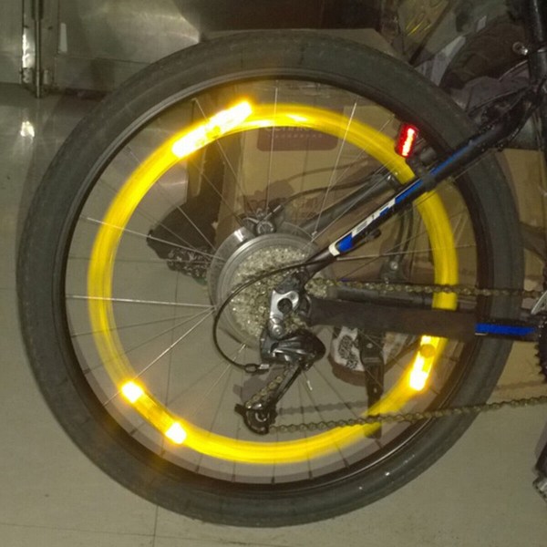 4x Cykelhjul ekerreflektor Mountainbike Cykling Säker varningsdekoration Yellow