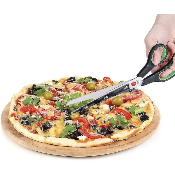 Kit sax med löstagbar pizzaskyffel (-funktion ej kompatibel med pizza) Kit Gadt() 28cm mindre stål pizzasax grön