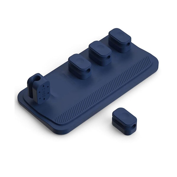 Magnetisk kabelhållare Marmor Desktop Cord Keeper Andra ledningar Gla Sticks To Wood Metal Kablar blå