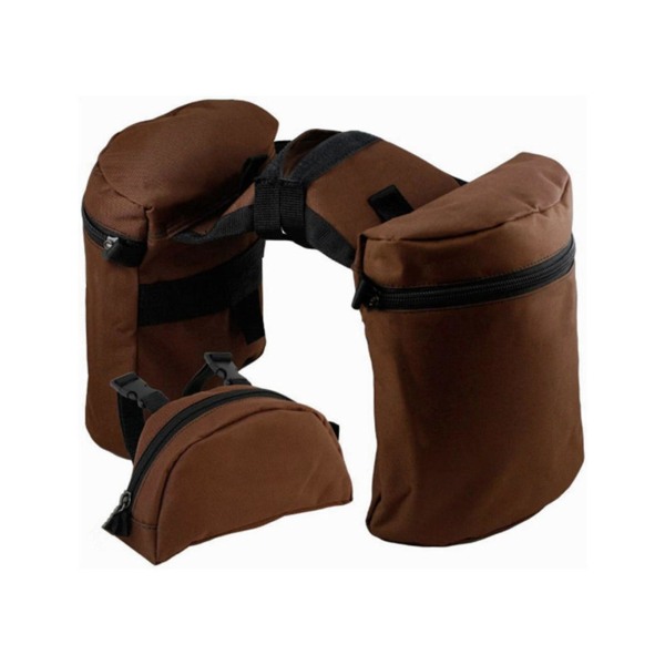 Sadelväskor för hästar Slitstarkt horn Sadelväska Set Tvättbar sadelpåse Praktisk Pommelficka för Coffee CN