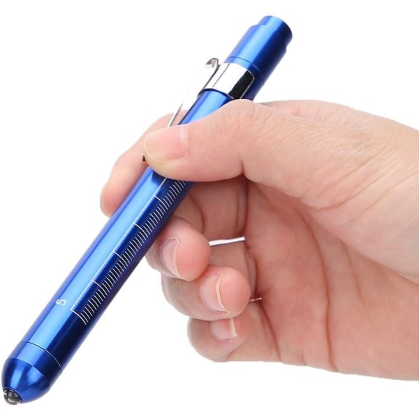 LED Penlight Professionell bärbar diagnostisk lampa Clinical Pen Oftalmisk undersökning Pupill Check Pen Light blue