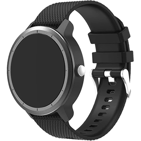 Vivoactive 3 watch 20 mm silikonband för Garmin Vivoactive 3/föregångare 645 Music-1pack Black