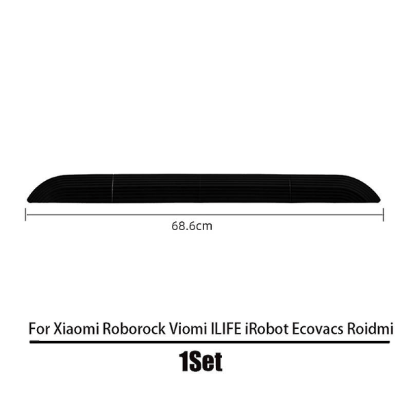 För Ilife Xiaomi Roborock Irobot Roomba Robotdammsugare Tröskelstång Stegramp Klättermatta Byt ut Black