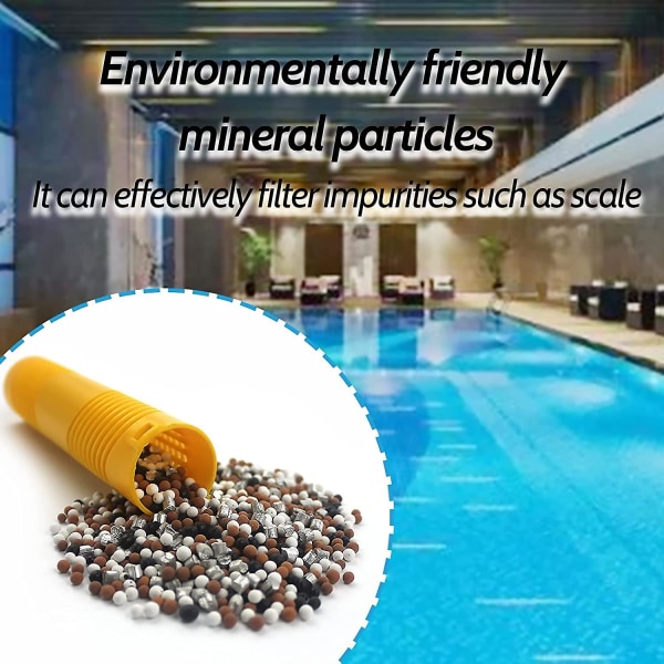 2-pack spa mineralfilter pinnar för badtunna pool Håller i 4-6 månader livstidspatron R gul