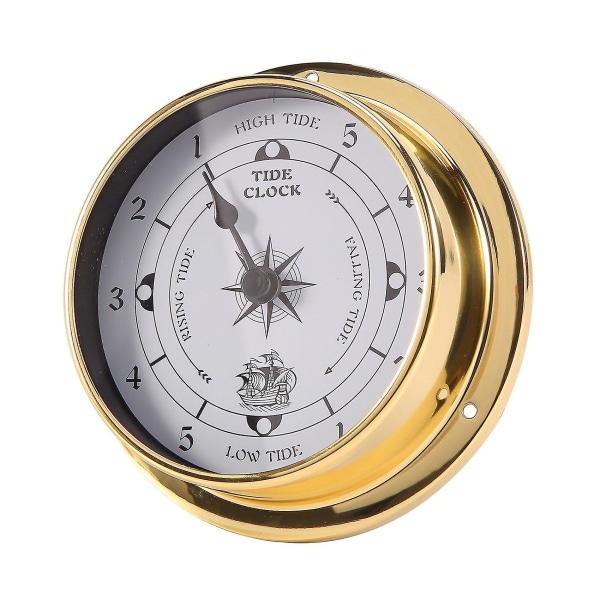 Tidal Clock Tester Copper Shell Marine För Vägghängande Båt Använder Tidal Clock 115mm guld