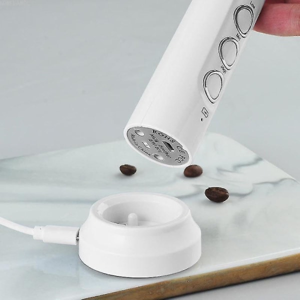 Mjölkskummare Handheld Foamer Kaffebryggare Blender|mjölkskummare vit