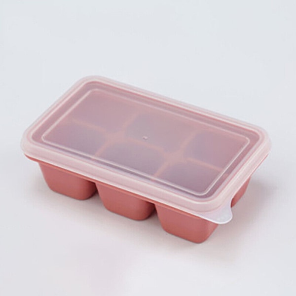 6 galler silikon form fyrkantig mould DIY Kylskåp isbehållare 4 st. Pink